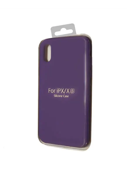 Veglas Чехол-накладка для iPhone X XS SILICONE CASE закрытый синий
