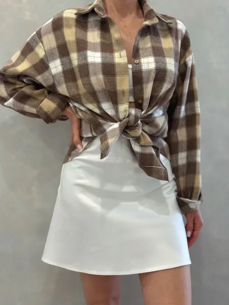 Cashmere Vella Мини юбка атласная на резинке