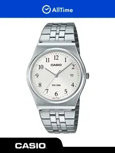 Часы мужские Casio Collection MTP-B145D-7B / Часы наручные кварцевые классические серебряные с браслетом