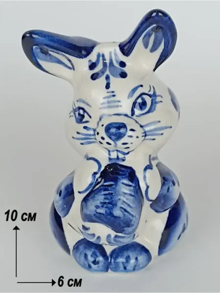 Ceramic Fauna Фарфоровая Фигурка зайца кролика фарфор символ года