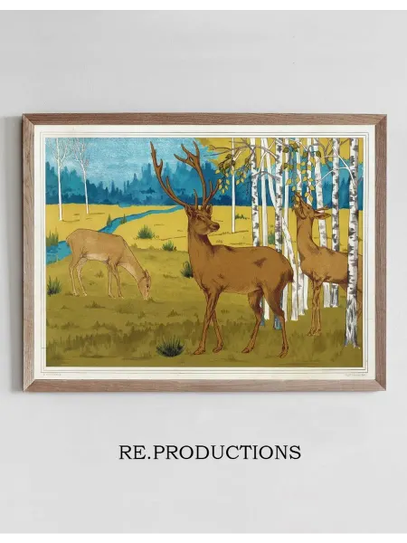 Re.productions Постер Cerfs - Maurice Pillard Verneuil