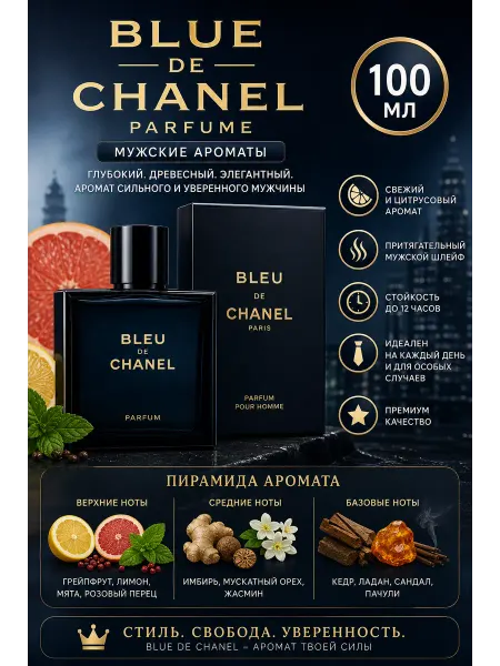 Ароматные духи Blue de Chanel Parfume