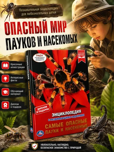 Умка Энциклопедия для детей про животных школьника развивающая