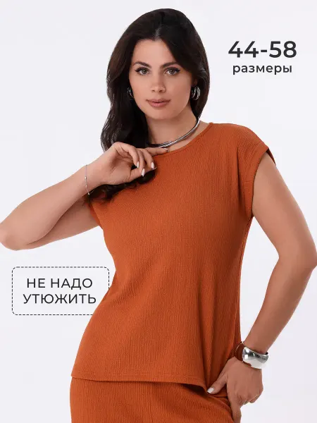 CHELEBI/Челеби-Текстиль Футболка летняя жатка Блуза офисная