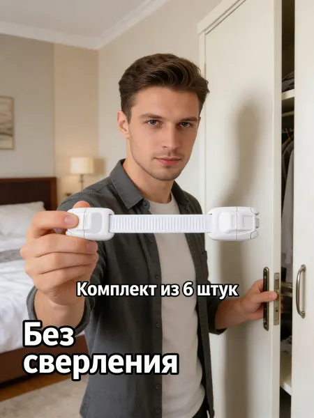 ChildLock Самоклеящиеся прочные детские замки на шкафы