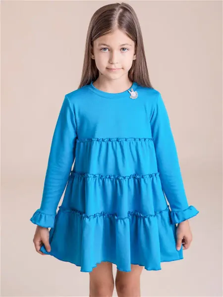 ETE CHILDREN Платье трикотажное для девочки ярусное широкое