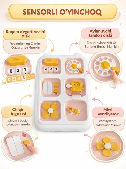 Развивающая интерактивная музыкальная игрушка для детей, пианино и сенсорная игра