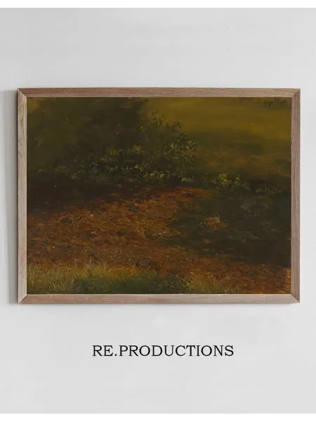 Re.productions Постер Woodland stream - Frederic Edwin Church