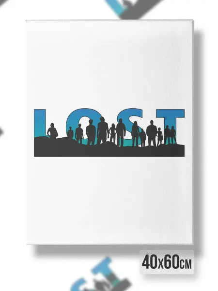 Каждому своё Cinema Картина Холст Остаться в живых Lost Минимализм Силуэты Людей