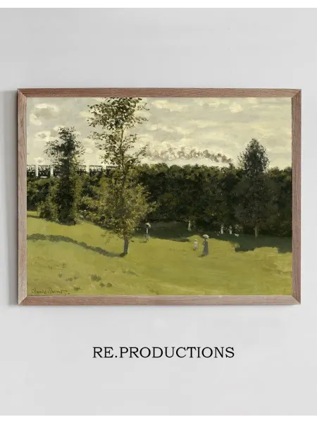Re.productions Постер Train in the Countryside - Claude Monet