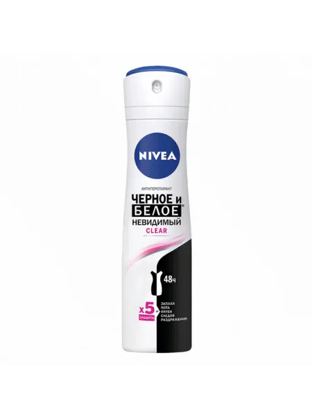 NIVEA/ Нивея Черное и Белое Дезодорант невидимый clear 150мл