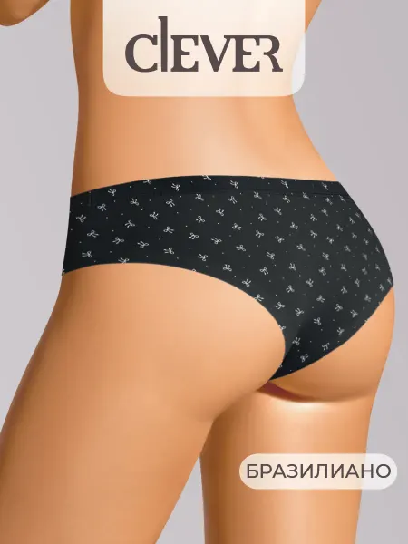 CLEVER WEAR Трусы бразильяно из хлопка с ярким принтом