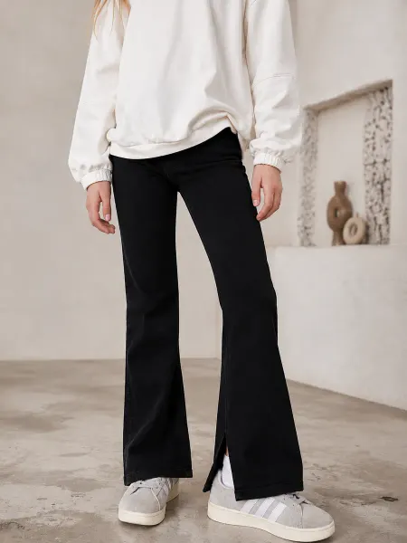 CLEVER WEAR Брюки черные школьные клеш