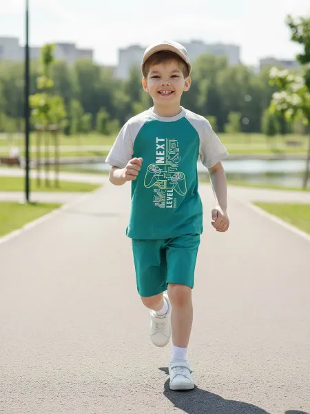 CLEVER WEAR Костюм детский в садик футболка с шортами