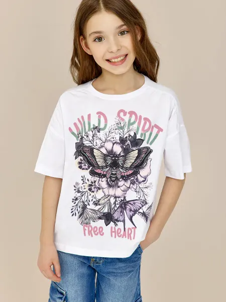 Coccodrillo Футболка оверсайз с принтом Wild spirit