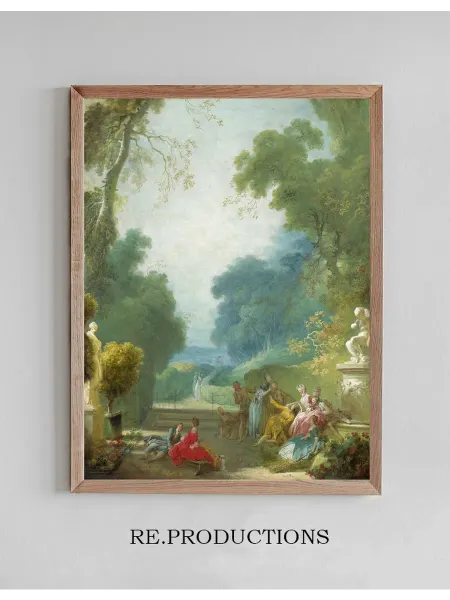 Re.productions Постер A Game of Hot Cockles - Jean-Honoré Fragonard