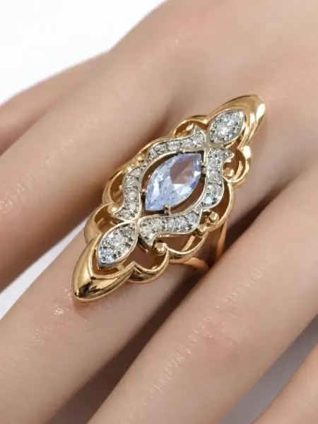 Dimond collection Кольцо бижутерия с камнем
