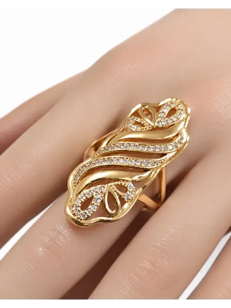 Dimond collection Кольцо бижутерия крупное перстень
