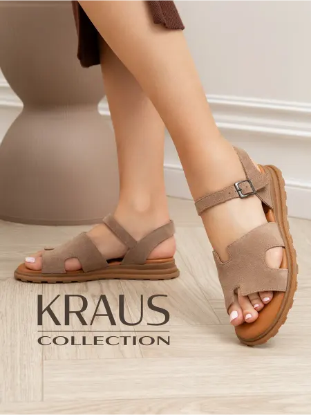 KRAUS Collection Сандалии женские замшевые без каблука