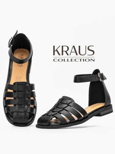 KRAUS Collection Босоножки с закрытым носом женские натуральная кожа