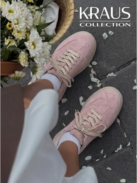 KRAUS Collection Кеды женские замшевые натуральные на платформе