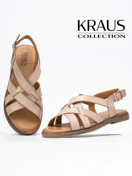 KRAUS Collection Сандалии женские летние на низком каблуке
