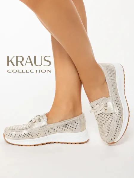 KRAUS Collection Мокасины женские кожаные летние