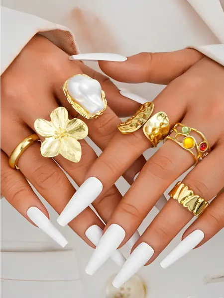 Jewelry Company&Ltd. кольца набор широкое крупное регулируемое