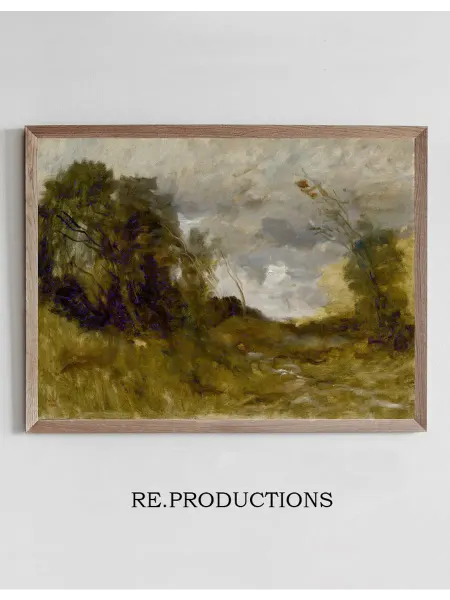 Re.productions Постер Vallée Solitaire - Jean-Baptiste-Camille Corot