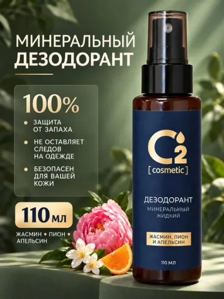 О₂ [cosmetic] Минеральный натуральный дезодорант спрей, 110 мл