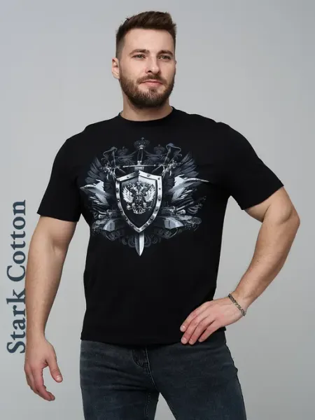 Stark Cotton Футболка хлопок с принтом Герб
