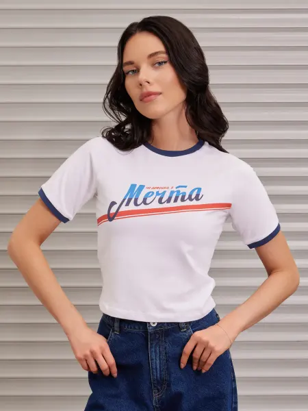 У2к Crazy Getup Футболка женская с принтом ретро в корейском стиле