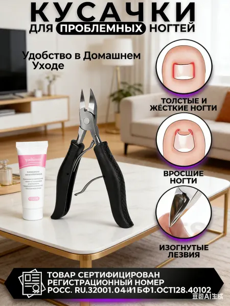 Creatyy Кусачки для ногтей профессиональные для маникюра и педикюра