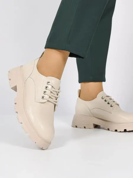 Credit first Shoes Полуботинки демисезонные на платформе натуральная кожа