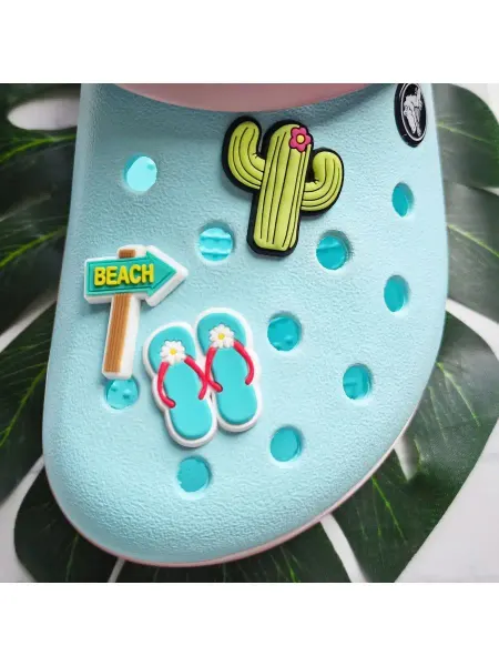 Fun_Jibz Джибитсы на crocs пляж отпуск женские кактус jibbitz