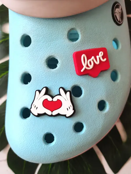 Fun_Jibz Джибитсы женские на crocs красные love