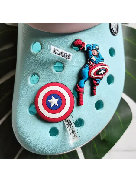 Fun_Jibz Джибитс на crocs Marvel капитан Америка для мальчиков