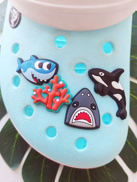 Fun_Jibz Джибитс акула на Crocs морские рыбки