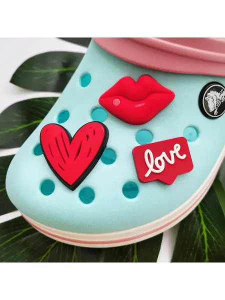 Fun_Jibz Джибитс сердце, джибитс губы для Crocs
