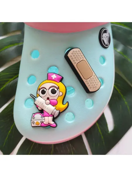Fun_Jibz Джибитсы на crocs медицинские для медиков пластырь