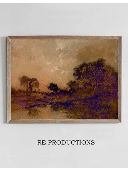 Re.productions Постер Étang au crépuscule - Théodore Rousseau