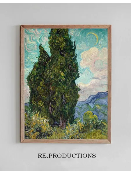 Re.productions Постер Cypresses - Vincent van Gogh