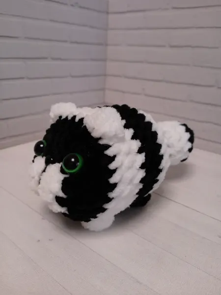 DanimaS Кот пухляш амигуруми вязаная игрушка