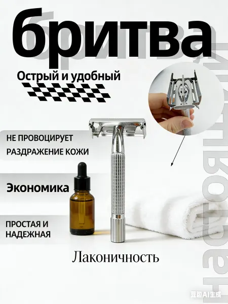 Davoque Портативная и прочная бритва