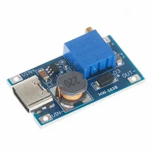 Повышающий преобразователь напряжения DC-DC регулируемый MT3608 + USB Type-C 3 шт