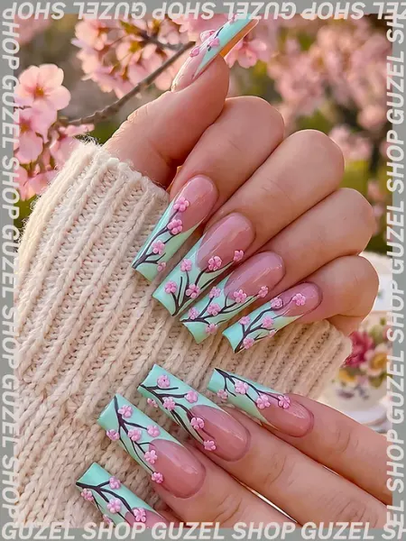 Куплю себе/ Серьги, кольцо, накладные ногти Накладные ногти с дизайном и клеем длинные квадрат