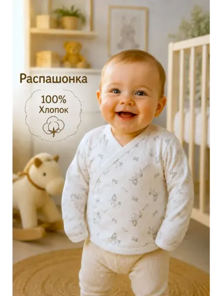 Max & Den kids Муслиновая Распашонка для новорожденных