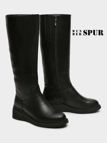 Wun der SPUR Сапоги зимние кожаные трубы Шпур