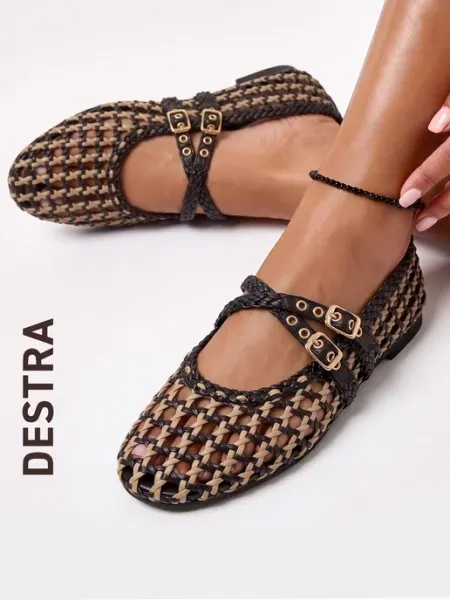 Destra Туфли балетки летние плетеные