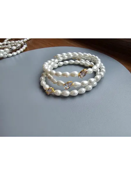 Wedding Details Свадебный и вечерний браслет Капли жемчуга
